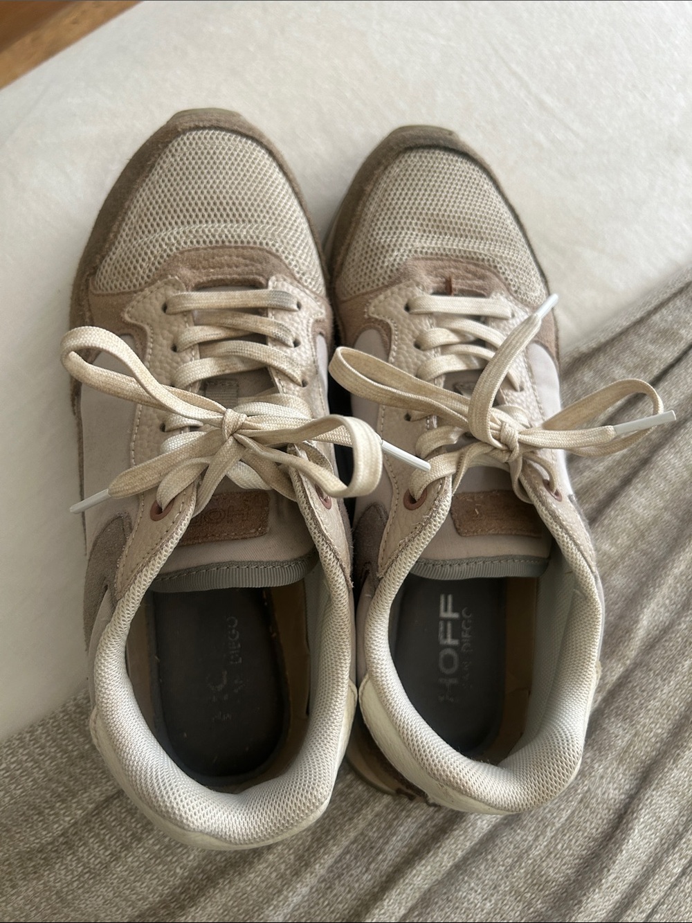 Hoff Women's Beige Casual Lace-Up Sneakers San Diego